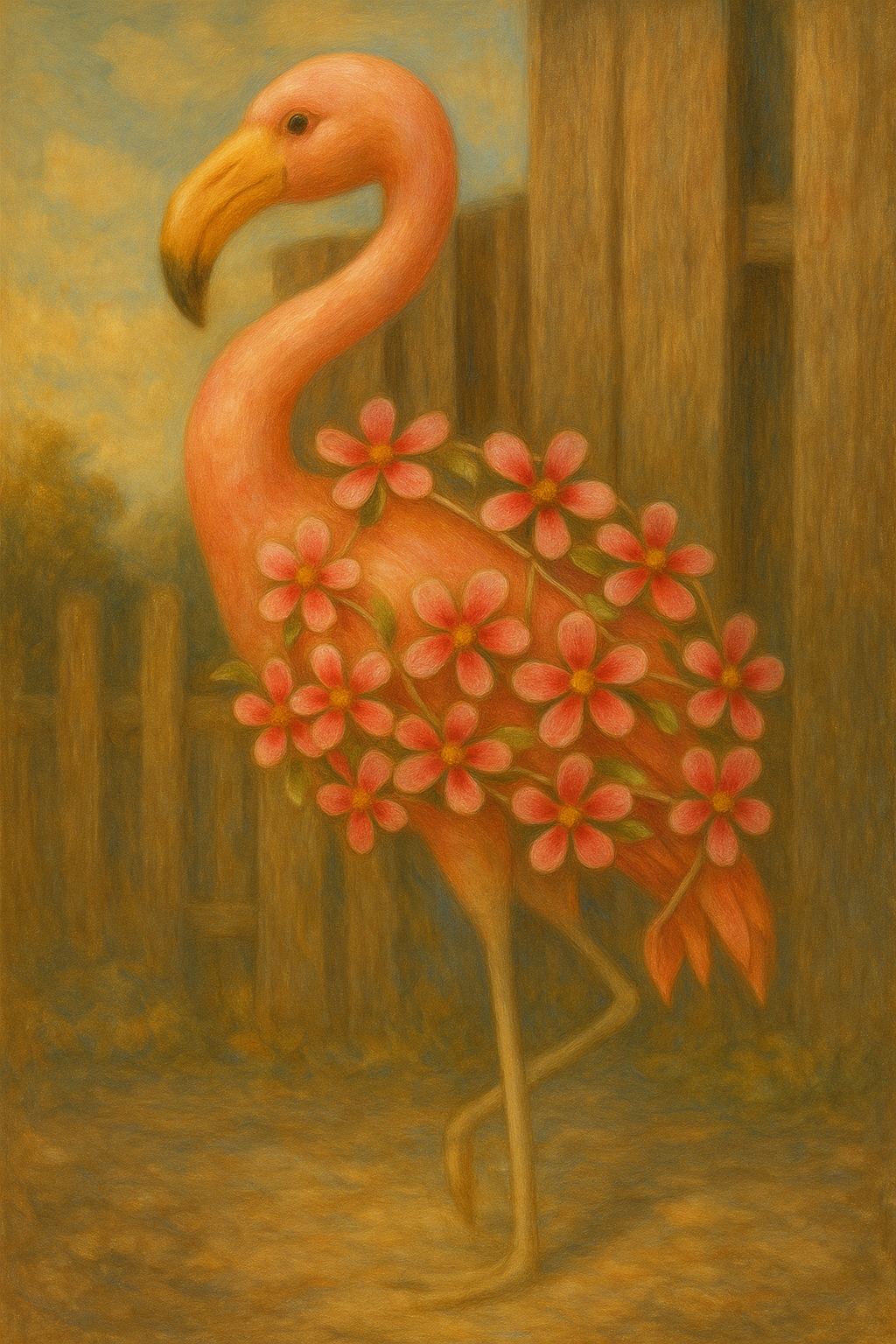 Flamingo in Blossom / Цветущий фламинго