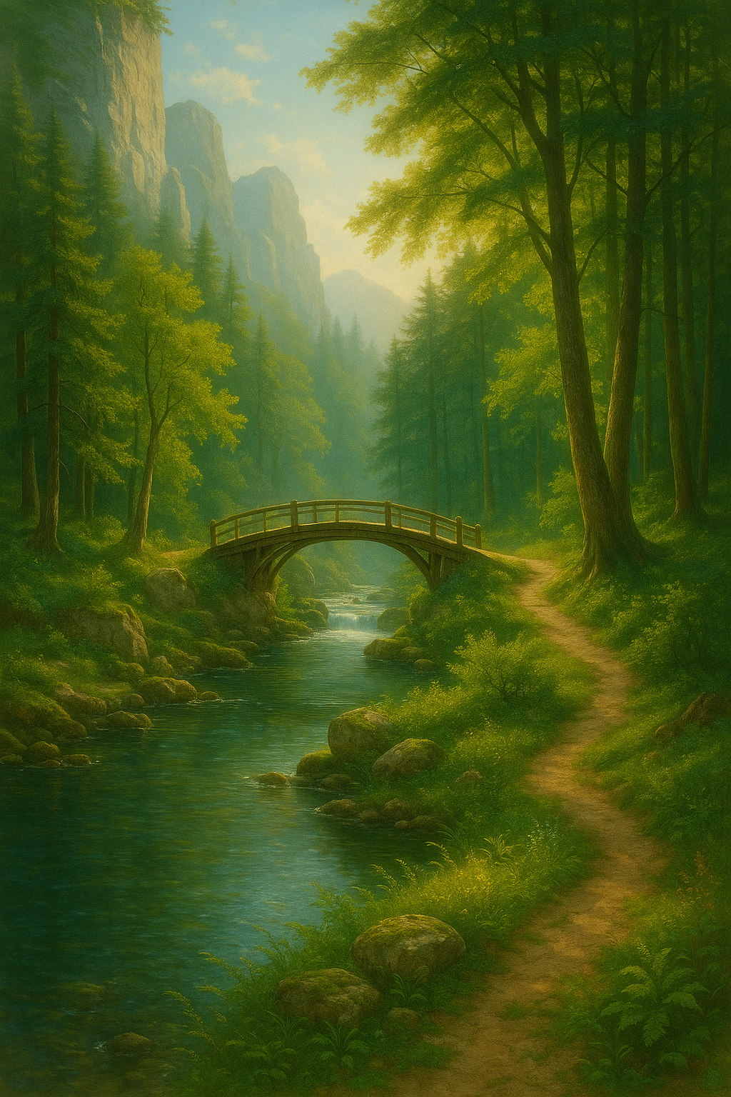 Forest Path and Stream