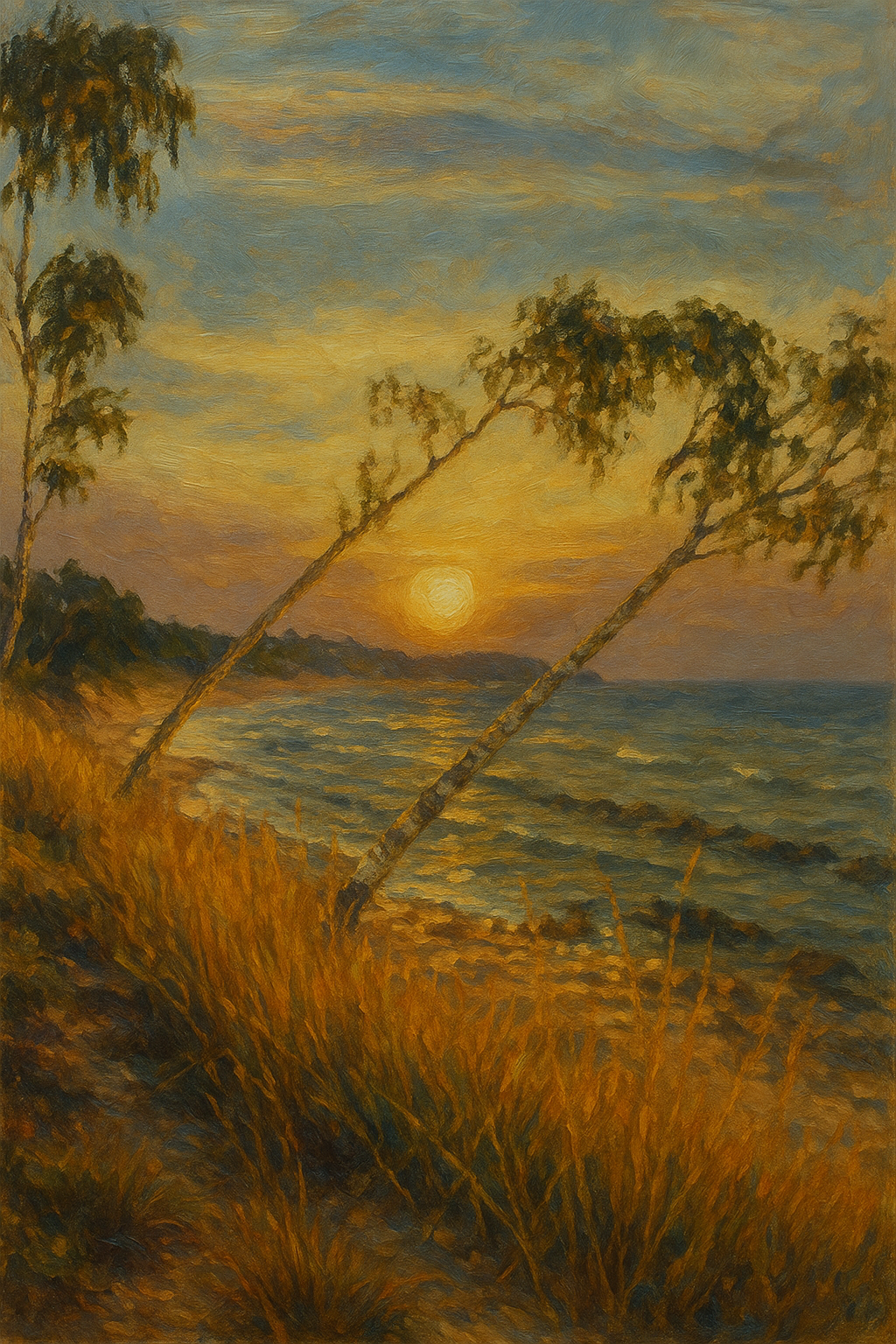 Digital oil painting based on Baltic landscape